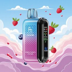 Fumot Tornado 20000 Puffs Dubbele mesh-spoel Blauwe Bes Framboos Harde Snoep