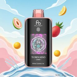 Fumot Tornado 25000 Puffs HD Scherm Wit Gummy IJs