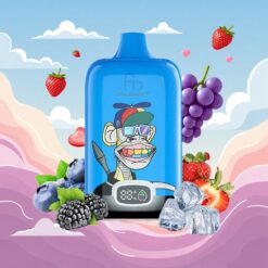 Fumot Tornado Digital Box 12000 Puffs Aardbei Druif Mesh-spoel MTL